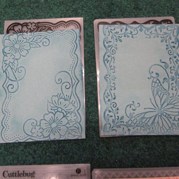 6 Embossing Folders 4x6 Frames Darice Sizzix Cuttlebug - Picture 2 of 6